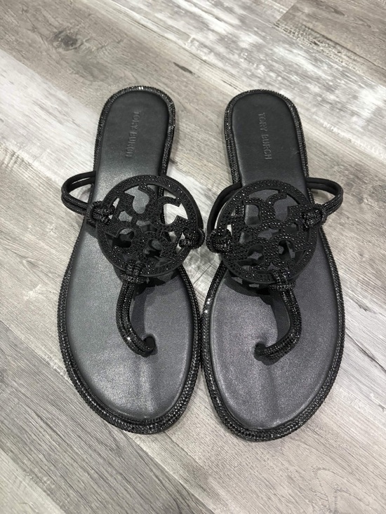 Tory Burch Shoes - Tory Burch Black Jeweled Sandals Eu Size 43